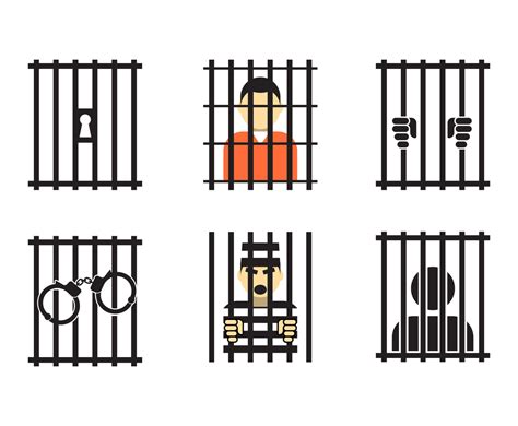 Jail Illustration Vector Vector Art & Graphics | freevector.com