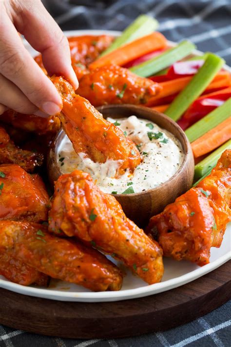 Baked Buffalo Wings {with Blue Cheese Dip} - Cooking Classy