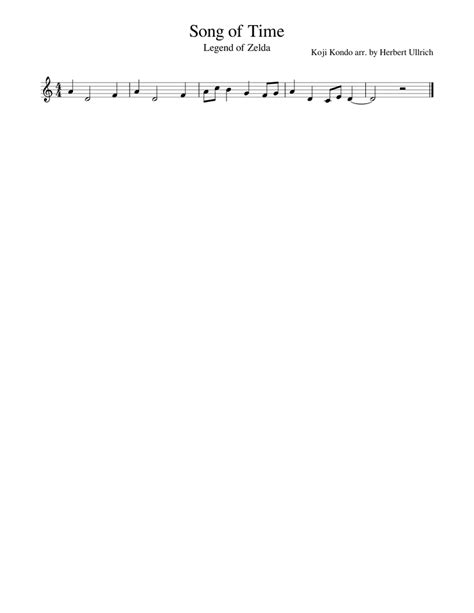 Song of Time Sheet music for Piano (Solo) | Musescore.com