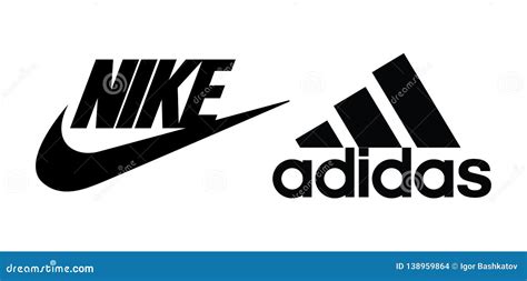 Adidas and Nike Logos Printed on Paper Editorial Stock Image - Illustration of clothing, badge ...