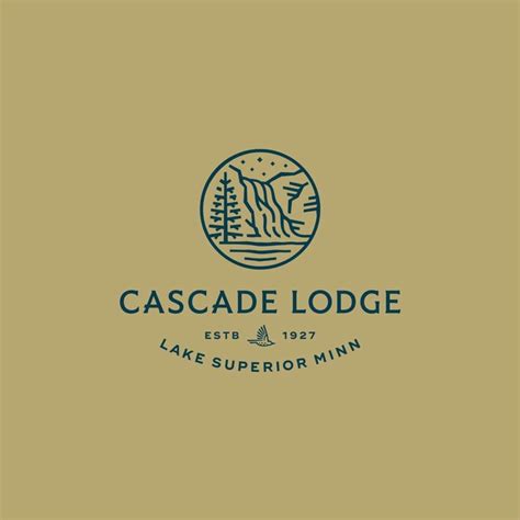 👈 Cascade Lodge by @leslielynneolson - LEARN LOGO DESIGN👇👇 @learnlogodesign @learnlogodesign ...