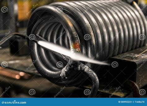 Braze welding process. stock image. Image of torch, welding - 80992231