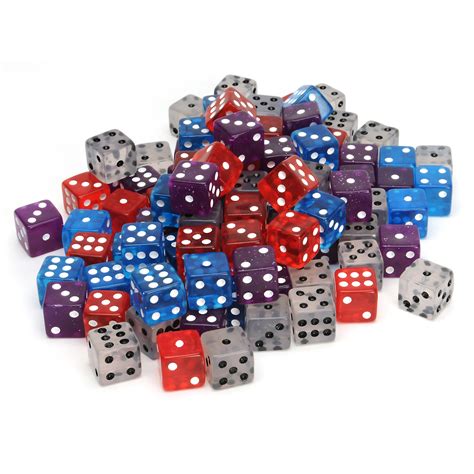 Assorted Colors Dice – 100 Pack – Wood Expressions