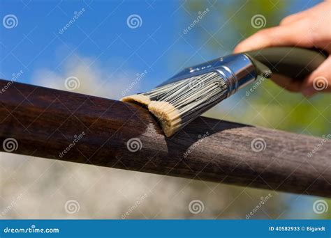 Painting of Wooden Bannister Stock Image - Image of care, painting: 40582933