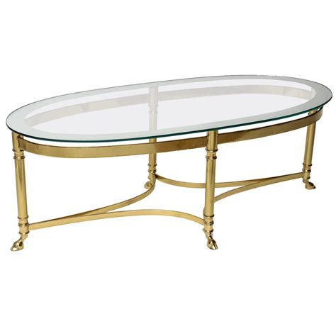 Gold Oval Coffee Table