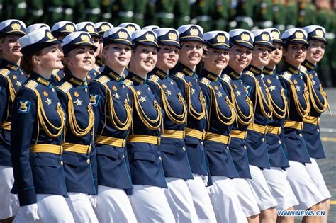 Russian Female Soldiers Military Parade