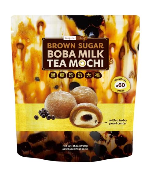 Buy Tropical Fields Brown Sugar Boba Milk Tea Mochi, 31.8oz Online at desertcart UAE