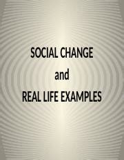 social change and real life examples.pptx - SOCIAL CHANGE and REAL LIFE EXAMPLES WHAT IS SOCIAL ...