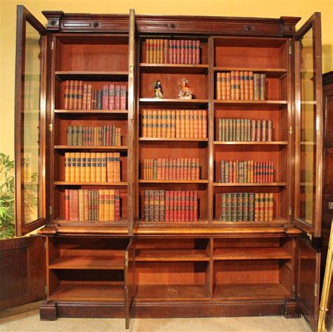 Antique Victorian Oak Library Bookcase - Antiques Atlas