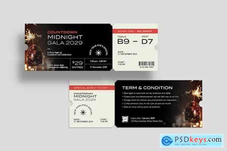 Modern Event Ticket Template » Free Download Photoshop Vector Stock ...