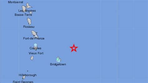 6.4 magnitude earthquake in Atlantic Ocean near Barbados creates possibility of local tsunami ...