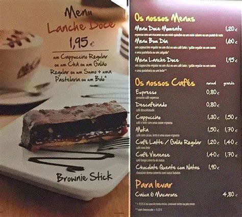 Menu at McCafé, Matosinhos, C. C. NorteShopping