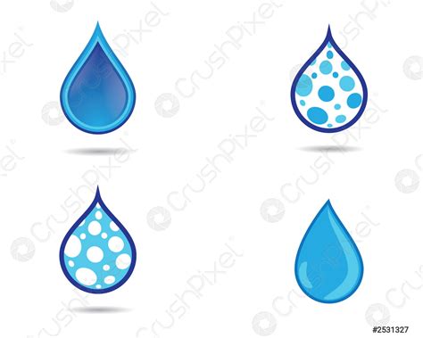 Water drop vector icon - stock vector 2531327 | Crushpixel