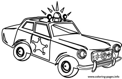 Very Old Police Car Coloring page Printable