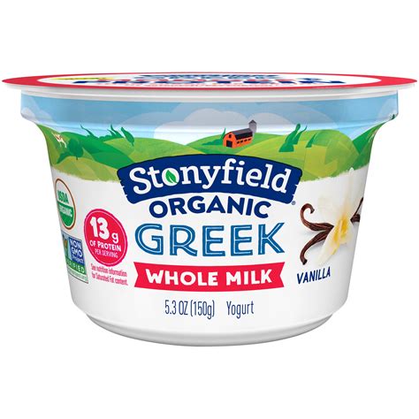 Stonyfield Organic Vanilla Greek Whole Milk Yogurt - Shop Yogurt at H-E-B