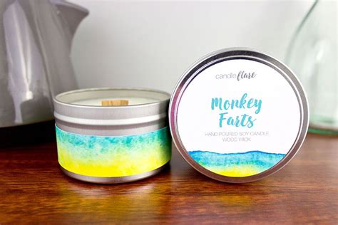 Candleflare Monkey Farts Soy Candle in 8oz Tin - Handmade by Candleflare