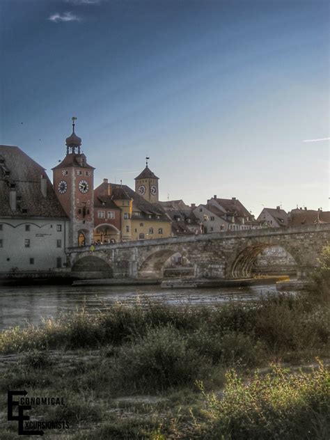 Regensburg Bridge and River (Large) - The Economical Excursionists