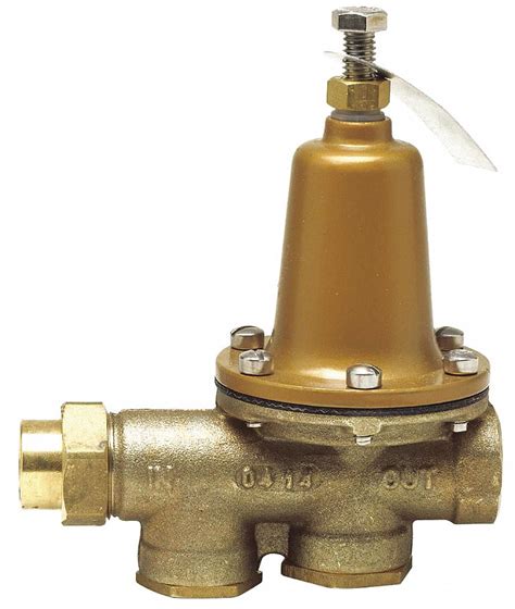 WATTS Water Pressure Regulator Valve, Lead Free Brass, 75 to 125 psi - 26X116|1/2 LF25AUB-HP-Z3 ...