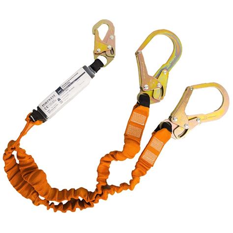 Shock Absorber Fall Arrest Lanyard | Portwest Double Lanyard