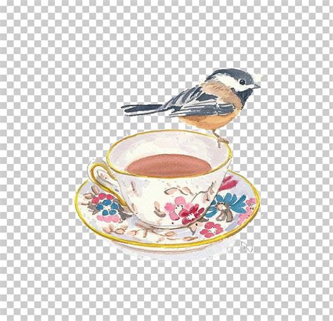 Teacup Coffee Watercolor Painting PNG, Clipart, Afternoon Tea, Bird, Black Tea, British, Bubble ...