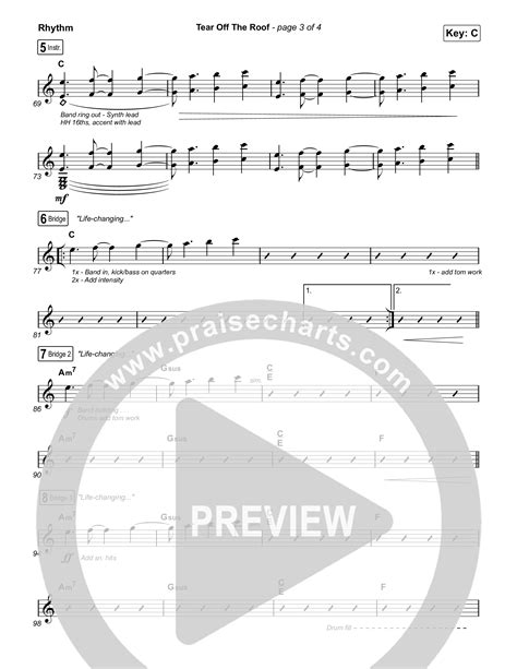 Tear Off The Roof Sheet Music PDF (Brandon Lake) - PraiseCharts