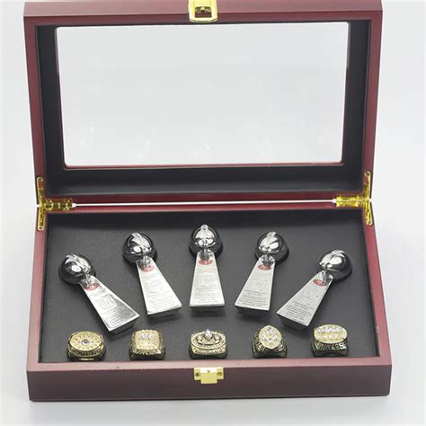 5 San Francisco 49ers NFL Super Bowl championship rings set with 5 ...