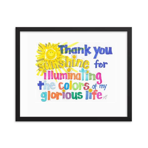 Thank You Sunshine Framed poster - What Do I Say? What Do I Do?