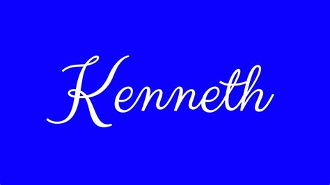 Learn how to Sign the Name Kenneth Stylishly in Cursive Writing - YouTube