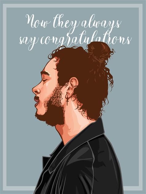 Post Malone Congratulations Lyrics Illustration on Behance