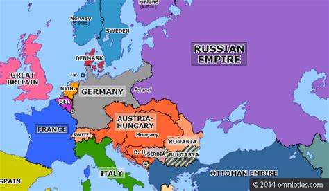 Franco-Russian Alliance | Historical Atlas of Europe (4 January 1894) | Omniatlas