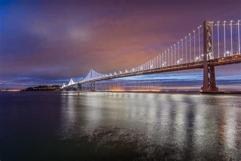 The Light Show of the Bay Bridge Stock Image - Image of highlighted, francisco: 122956571