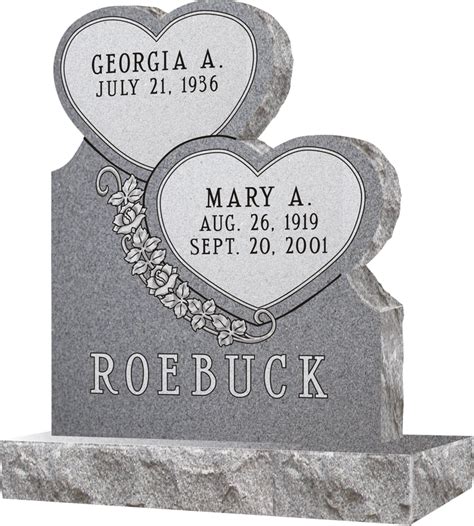 SD213 Model Double Heart Shaped Headstones Quote - Gravestones and ...