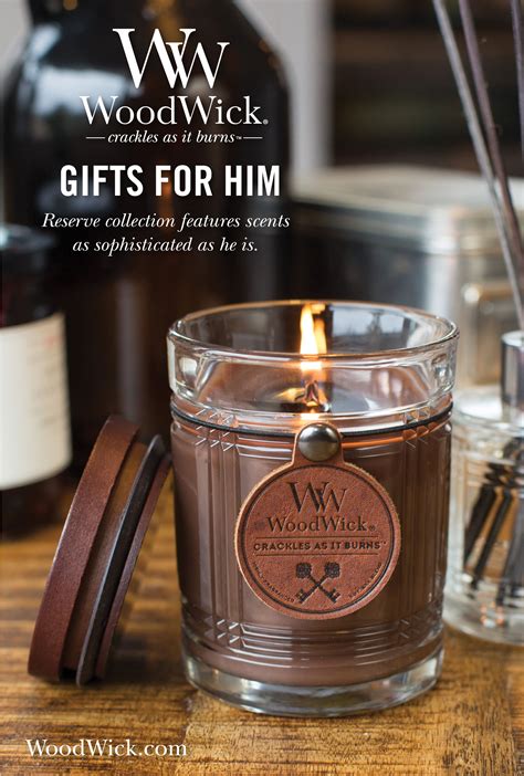 WoodWick® Reserve collection feature a natural wooden wick that crackles as it burns with ...
