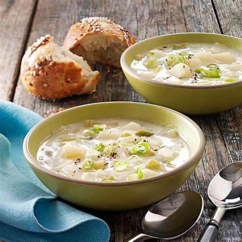 Hearty Leek and Potato Soup Recipe | Taste of Home