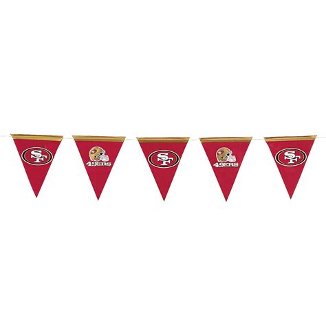 NFL® San Fransisco 49ers™ Plastic Pennant Banner in 2020 | Pennant banners, Football party ...