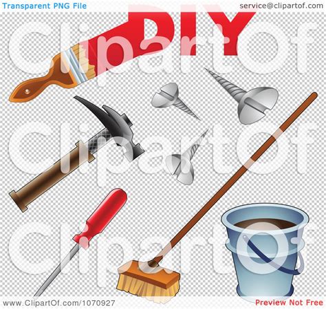 Clipart 3d DIY Home Improvement Icons - Royalty Free Vector ...