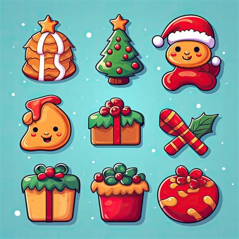 Premium Photo | Colorful and Cute Christmas Clip Art in 4K Vector