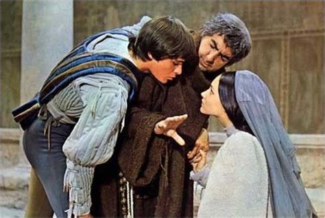 Friar Lawrence(Milo O'Shea), Romeo(Leonard Whiting), and Juliet(Olivia ...