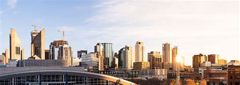 HD wallpaper: canada, edmonton, city, skyline, pano, sunset, buildings, panorama | Wallpaper Flare