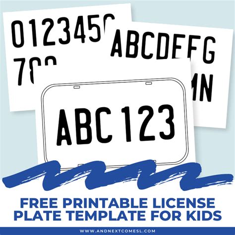 Free Printable License Plate Template for Kids | And Next Comes L ...