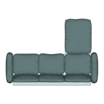 Simple Sofa Top View Vector, Sofa, Furniture, Top View Sofa PNG and ...