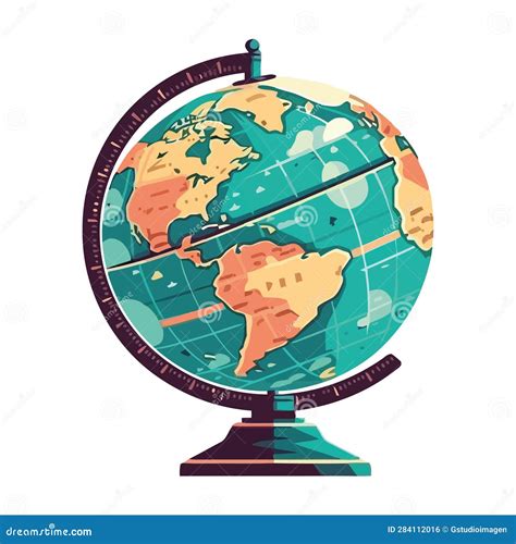 Education Physical Geography World Map Stock Vector - Illustration of icon, isolated: 284112016