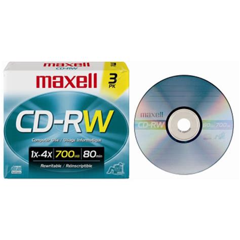 Maxell CD-RW 1-4x Rewritable Disc (3) 630030 B&H Photo Video