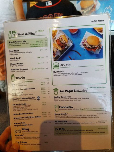 Menu at Shake Shack NYNY Hotel (LV BLVD) restaurant, Las Vegas, Las ...