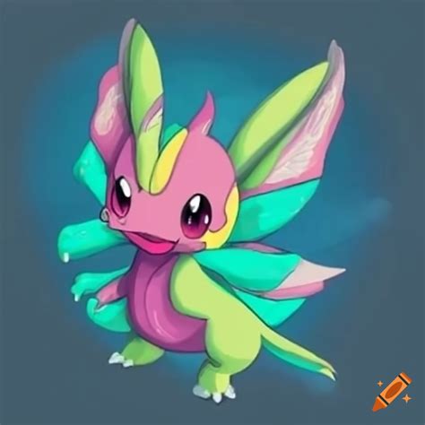 Colorful dragon fairy pokemon on Craiyon