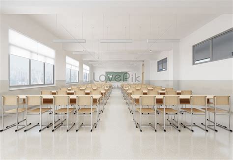 Gratis Foto Rendering Desain Interior Kelas Angin Siswa Modern Dan ...