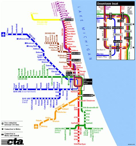 Chicago Subway Map - TravelsFinders.Com