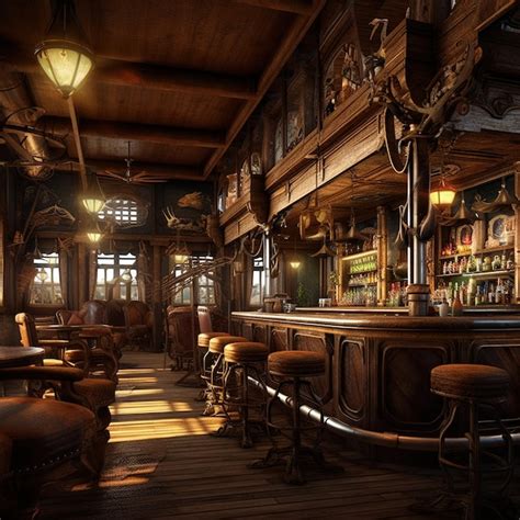 Premium Photo | Wild west saloon interior Generative AI