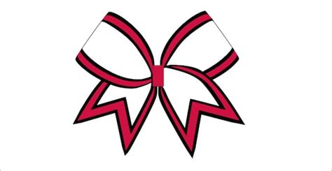 Cheer Bow CUT FILE Outline Bow Digital File Only Cheerbow - Etsy