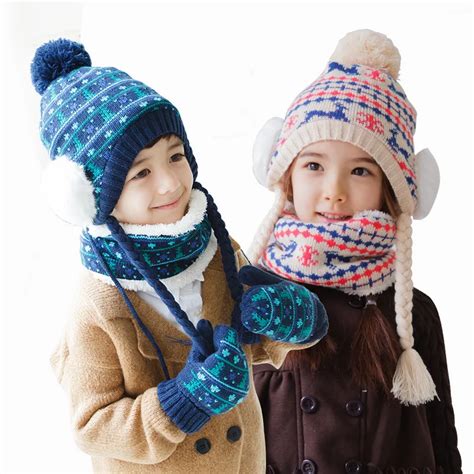 Aliexpress.com : Buy Children hats scarf gloves three piece warm autumn winter boys girls baby ...